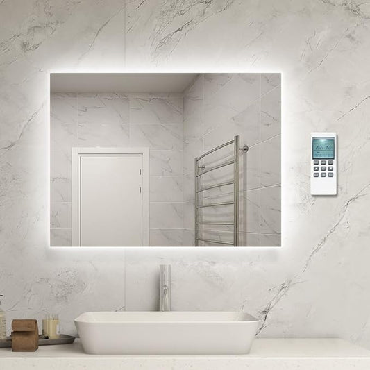 Mirror Heater 1000 x 600mm 580W – LED Light, Thermostat & Remote