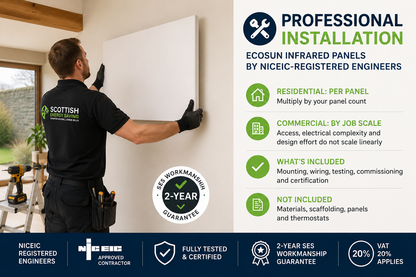 Infrared Panel Installation Labour – Commercial Medium — 1,500-5,000 m²