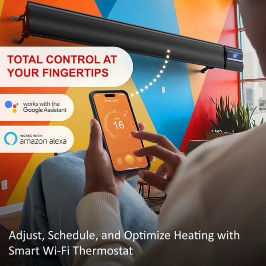 3000W | Built-in Thermostat | Wi-Fi & Remote Control