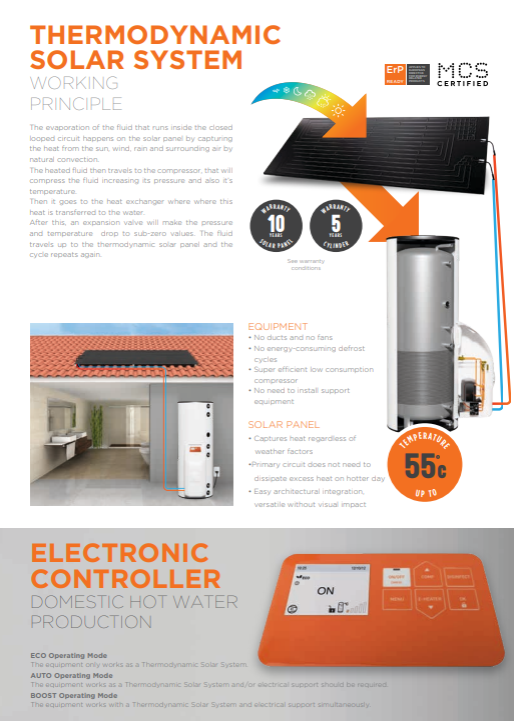 Solar Assisted Heat Pump 300L Designed, Supplied & Installed by MCS accredited Installer.